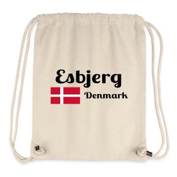 Esbjerg, Dänemark - Stilvolle Drucke - Stanley/Stella recycelter Gym Bag - Naturweiß - Vorne