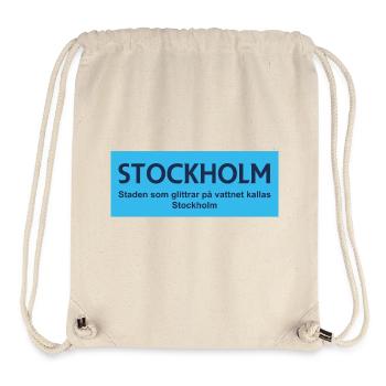 Stockholm Glittering City Design - Stanley/Stella Recycled Gym Bag - natural - Front