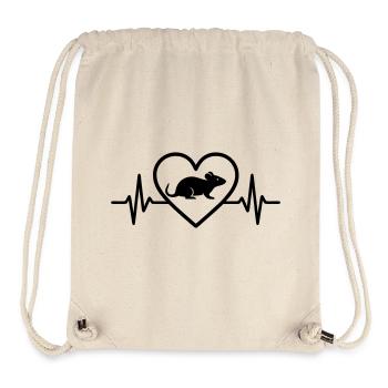 Rat Heart - Stanley/Stella Recycled Gym Bag - natural - Front