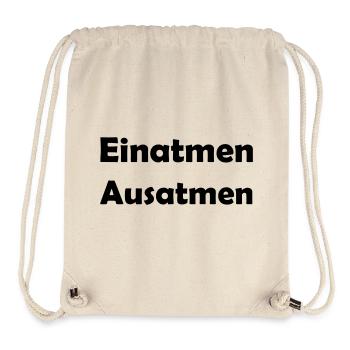 Einatmen Ausatmen - Stanley/Stella recycelter Gym Bag - Naturweiß - Vorne