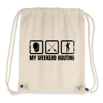 Meine Wochenendroutine - Stanley/Stella recycelter Gym Bag - Naturweiß - Vorne