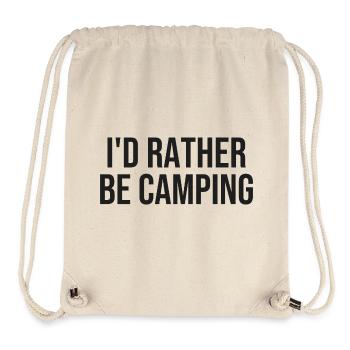 Lieber Camping als Drinnen - Stanley/Stella recycelter Gym Bag - Naturweiß - Vorne