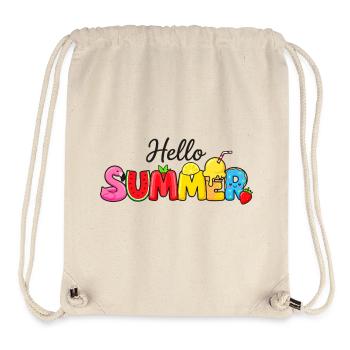 Hello Summer Obstbuchstaben - Stanley/Stella recycelter Gym Bag - Naturweiß - Vorne