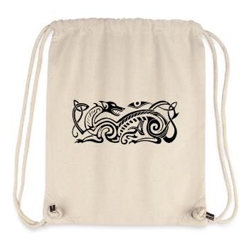 Celtic hunting dog (black) - Stanley/Stella Recycled Gym Bag - natural - Front