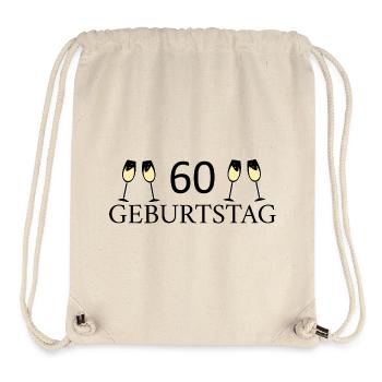 60th birthday 60 years - Stanley/Stella Recycled Gym Bag - natural - Front