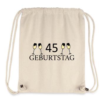 45th birthday 45 years - Stanley/Stella Recycled Gym Bag - natural - Front