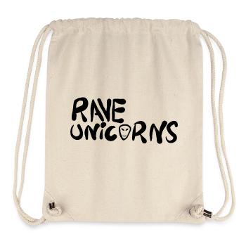 Rave Unicorns Logo Text Black - Stanley/Stella Recycled Gym Bag - natural - Front