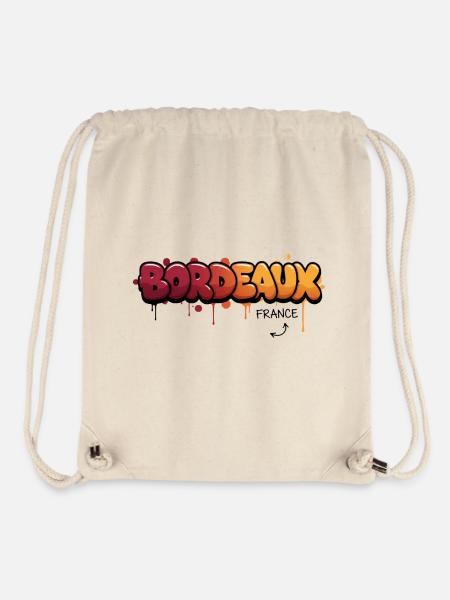 Bordeaux Graffiti Stadtlogo - Stanley/Stella recycelter Gym Bag - Naturweiß