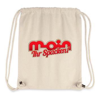 Moin ihr Spacken! - Stanley/Stella recycelter Gym Bag - Naturweiß - Vorne