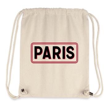 Pariser Red-Frame-Typografie - Stanley/Stella recycelter Gym Bag - Naturweiß - Vorne