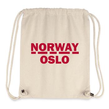 Oslo Nordic Retro Typography Tee - Stanley/Stella Recycled Gym Bag - natural - Front