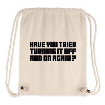 Turning It Off – Nerdiges Computer Statemen - Stanley/Stella Recycled Gym Bag - natural - Front