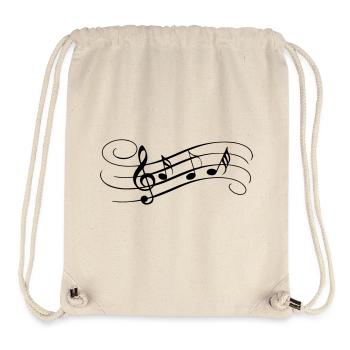 Envolée de notes - Sac à cordon recyclé Stanley/Stella - blanc naturel - Devant