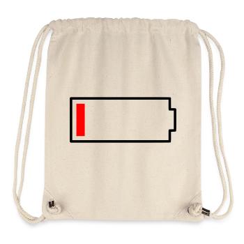 Battery Empty Icon | Funny statement for tired - Stanley/Stella Recycled Gym Bag - natural - Front