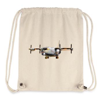Vintage Transportflugzeug Silhouette - Stanley/Stella recycelter Gym Bag - Naturweiß - Vorne