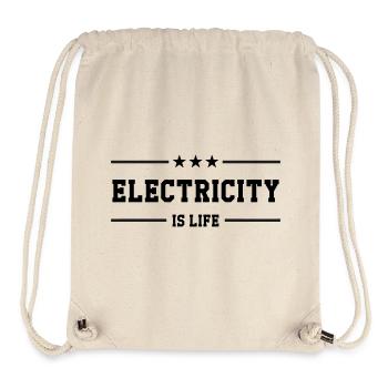 Electricity is Life: Energy and Passion! - Stanley/Stella Recycled Gym Bag - natural - Front