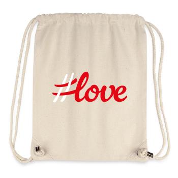 Hashtag Love Liebe Hochzeit coole Quotes Pärchen - Stanley/Stella recycelter Gym Bag - Naturweiß - Vorne