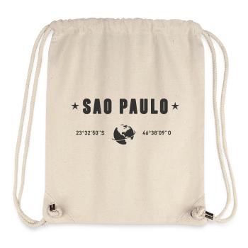 Sao Paulo Brazil Coordinates Earth - Stanley/Stella Recycled Gym Bag - natural - Front
