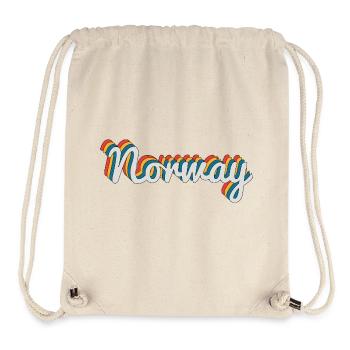 Norway Retro Regenbogen Schrift - Stanley/Stella recycelter Gym Bag - Naturweiß - Vorne