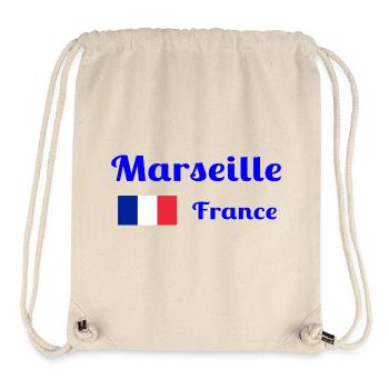 Marseille France- Stylish prints - Stanley/Stella Recycled Gym Bag - natural - Front