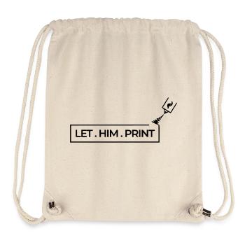 LET. HIM . PRINT - Stanley/Stella Recycled Gym Bag - natural - Front
