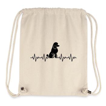Pudel EKG Herzschlag - Stanley/Stella recycelter Gym Bag - Naturweiß - Vorne