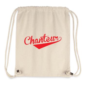 Sänger – Musik, Bühne, Leidenschaft, Stimme, Performance - Stanley/Stella recycelter Gym Bag - Naturweiß - Vorne