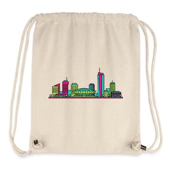 Katowice City Skyline Spodek Arena Linienkunst - Stanley/Stella recycelter Gym Bag - Naturweiß - Vorne