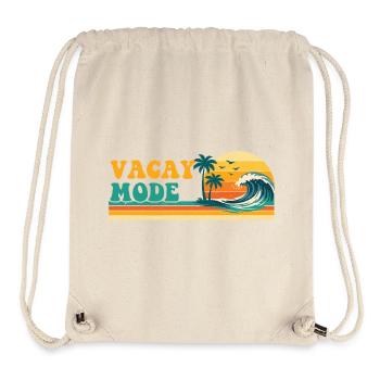 Vacay Mode Retro Cruise Beach Trip Palm Trees - Stanley/Stella Recycled Gym Bag - natural - Front
