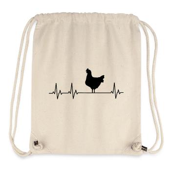 Fans de poulets - - Coq - Poussins - Sac à cordon recyclé Stanley/Stella - blanc naturel - Devant