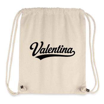 Valentina name first last family - Stanley/Stella Recycled Gym Bag - natural - Front