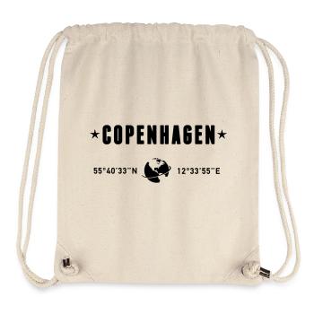 Copenhagen Denmark Coordinates Planet Earth - Stanley/Stella Recycled Gym Bag - natural - Front