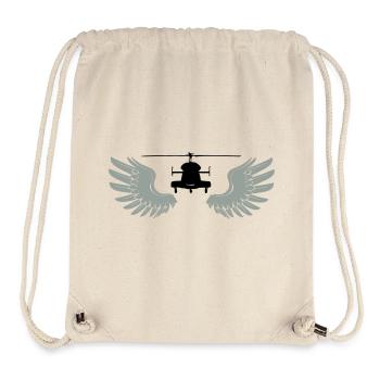 Helikopter mit Flügeln - Stanley/Stella recycelter Gym Bag - Naturweiß - Vorne