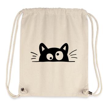 Drôle Chat - Sac à cordon recyclé Stanley/Stella - blanc naturel - Devant