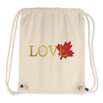 Amour Feuille d'érable du canada - Sac à cordon recyclé Stanley/Stella - blanc naturel - Devant