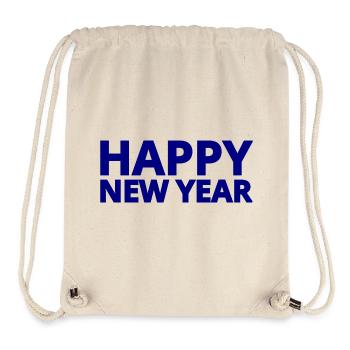 Happy New Year - Sac à cordon recyclé Stanley/Stella - blanc naturel - Devant