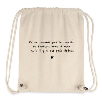 Bonheur dog - Sac à cordon recyclé Stanley/Stella - blanc naturel - Devant