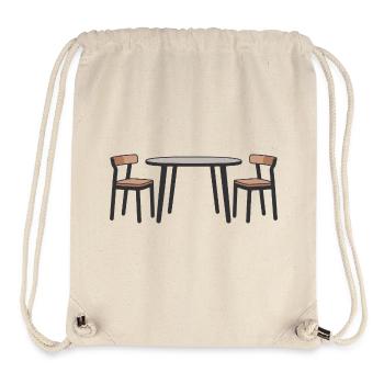 Contemporary Dining Set Illustration - Stanley/Stella Recycled Gym Bag - natural - Front