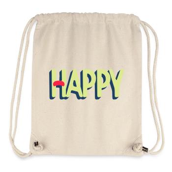 Happy Text Design - Stanley/Stella Recycled Gym Bag - natural - Front