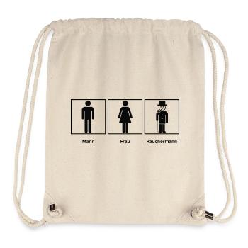 Räuchermann - Panneau de toilettes drôle Erzgebirge - Sac à cordon recyclé Stanley/Stella - blanc naturel - Devant