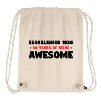 Established 1936 90 Years Awesome Birthday - Stanley/Stella Recycled Gym Bag - natural - Front