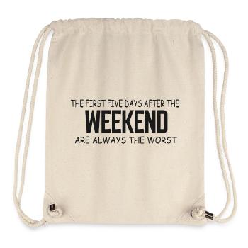 First Five Weekdays After Weekend - Stanley/Stella Recycled Gym Bag - natural - Front