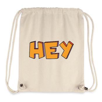 Hallo 3D Retro in Orange - Stanley/Stella recycelter Gym Bag - Naturweiß - Vorne