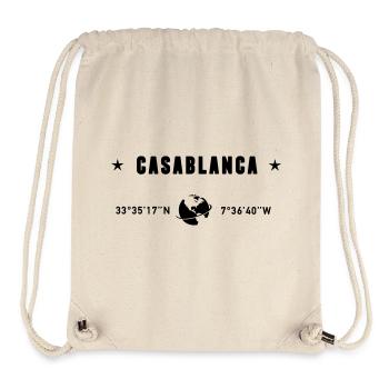 Casablanca Morocco Coordinates Planet Earth - Stanley/Stella Recycled Gym Bag - natural - Front