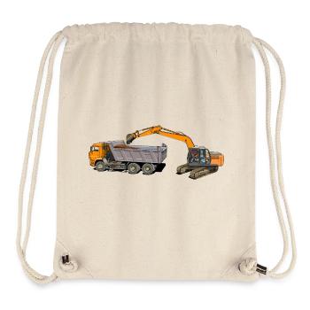 Bagger belädt LKW - Stanley/Stella recycelter Gym Bag - Naturweiß - Vorne