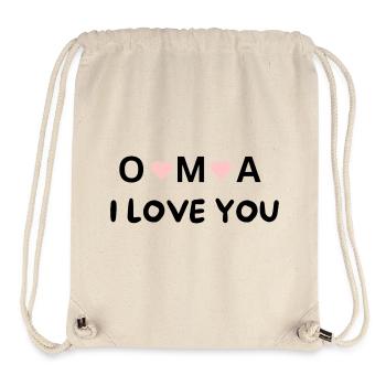 Grandma, I Love You – Gift for Dearest Grandma - Stanley/Stella Recycled Gym Bag - natural - Front