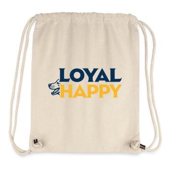 Loyal Happy Dog Emblem - Sac à cordon recyclé Stanley/Stella - blanc naturel - Devant