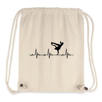 Streetdance breakdance heartbeat frequency pulse - Stanley/Stella Recycled Gym Bag - natural - Front