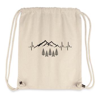 Mountains Heartbeat - Stanley/Stella Recycled Gym Bag - natural - Front