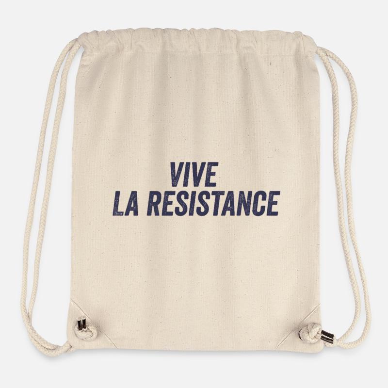 Vive la résistance féminisme - Sac à cordon recyclé Stanley/Stella - blanc naturel